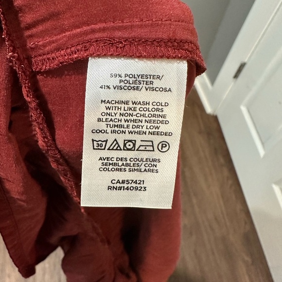 LOFT  Beach Colorblock Tiered Halter Midi Dress - Henna Red - Size S - Picture 8 of 8